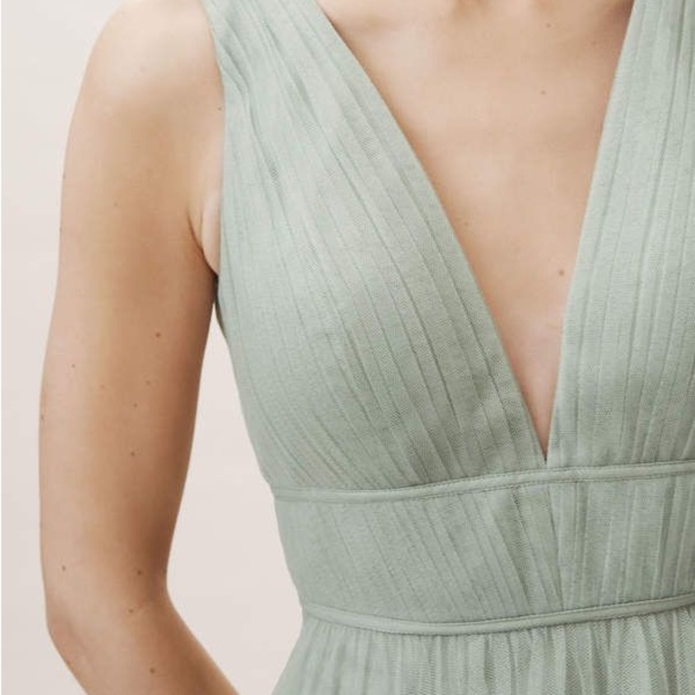 BHLDN Anthropologie Jenny Yoo Sarita gown Green tulle maxi dress plus size 26 - Picture 8 of 9